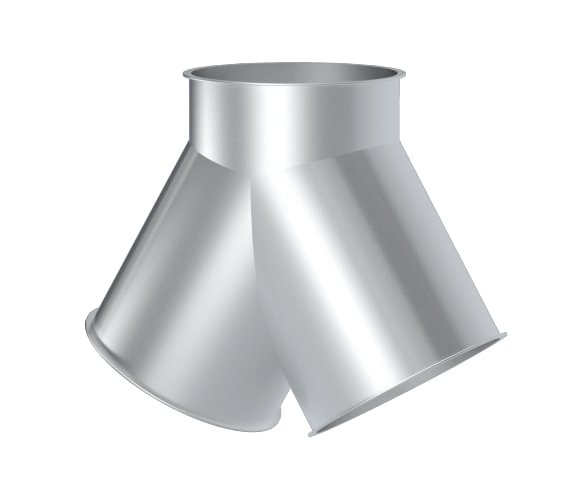 Trišakis simetrinis d100/100/100/1,5mm, 60°, dažytas