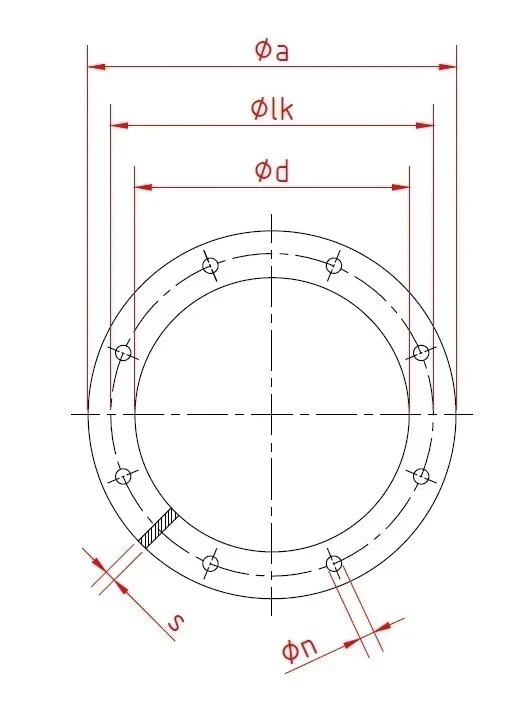 Flanšas vientisas d100mm/6mm, cinkuotas