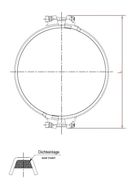 Sąvarža su hermetiku d120mm/1,5mm, cinkuota