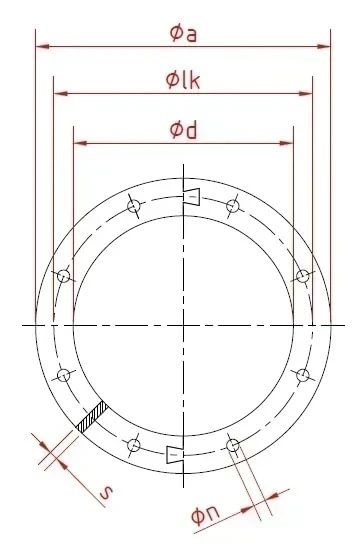Flanšas teleskopiniam vamzdžiui d100mm/6mm, dažytas