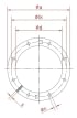 Flanšas teleskopiniam vamzdžiui d100mm/6mm, dažytas