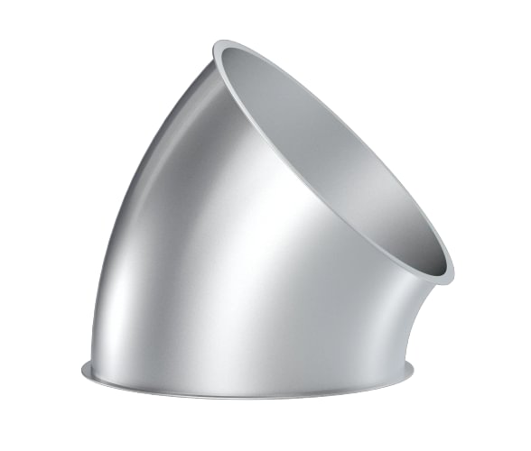 Alkūnė d100mm/2mm/45°, dažyta