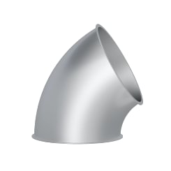 Alkūnė d100mm/1,5mm/60°, R=1D, nerūdijančio plieno