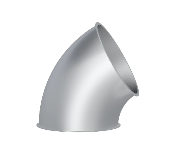 Alkūnė d100mm/2mm/60°, R=1D, nerūdijančio plieno
