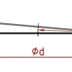 Alkūnė d100mm/2mm/5°, dažyta