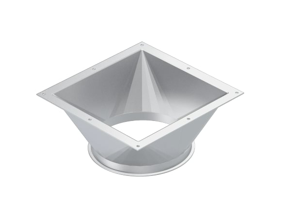 Perėjimas iš kvadrato į apvalų d100/2mm, dažytas