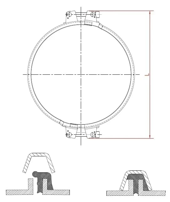 Sąvarža be hermetiko d100mm/2mm, cinkuota