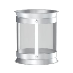 Vamzdis su stiklu d120/1mm, 200mm ilgio, nerūdijančio plieno