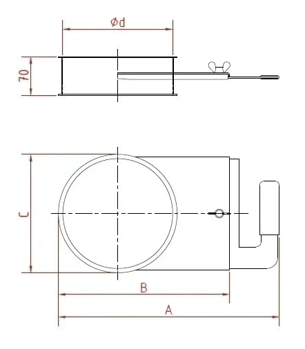 Sklendė rankinė d120/2mm, dažytas