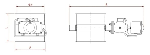 Vožtuvas uždarymo su tarpine d200/2mm, nerūdijančio plieno