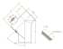 Stabdis srauto d120/2mm, 45°, cinkuotas
