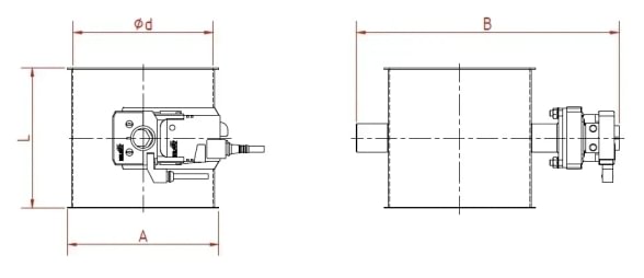 Vožtuvas uždarymo be tarpinės d100/1,5mm, El. 24V, dažytas