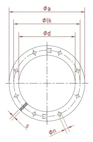 Flanšas dviejų dalių d100mm/6mm, nerūdijančio plieno
