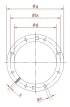 Flanšas dviejų dalių d100mm/6mm, nerūdijančio plieno