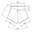 Trišakis simetrinis d100/80/80/1,5mm, 60°, dažytas