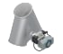 Skirstytuvas dviejų krypčių asimetrinis pneumatinis d100/2mm, 45°, dažytas