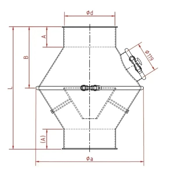 Stabdis srauto d120/2mm, dažytas