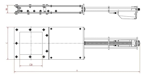Sklendė po bokštu 24 V d150mm, dažyta