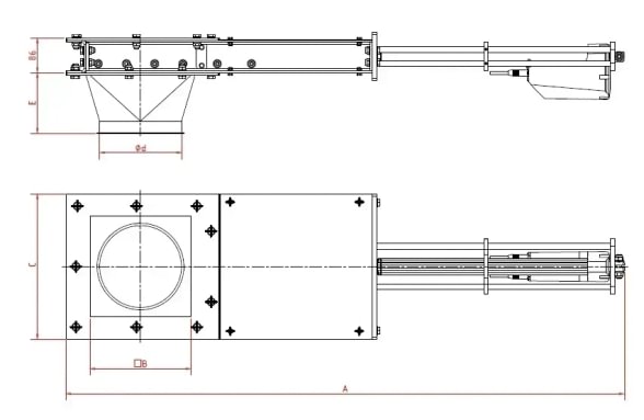 Sklendė po bokštu 24 V d150mm, dažyta